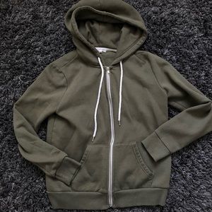 army green zip up jacket